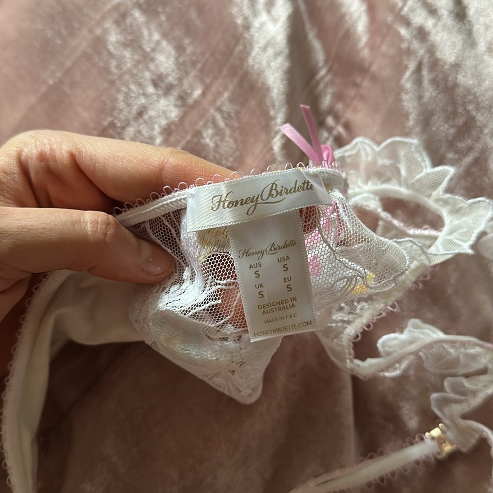 Honey Birdette Fleur Bra, Thong, Panty - Picture 13 of 13